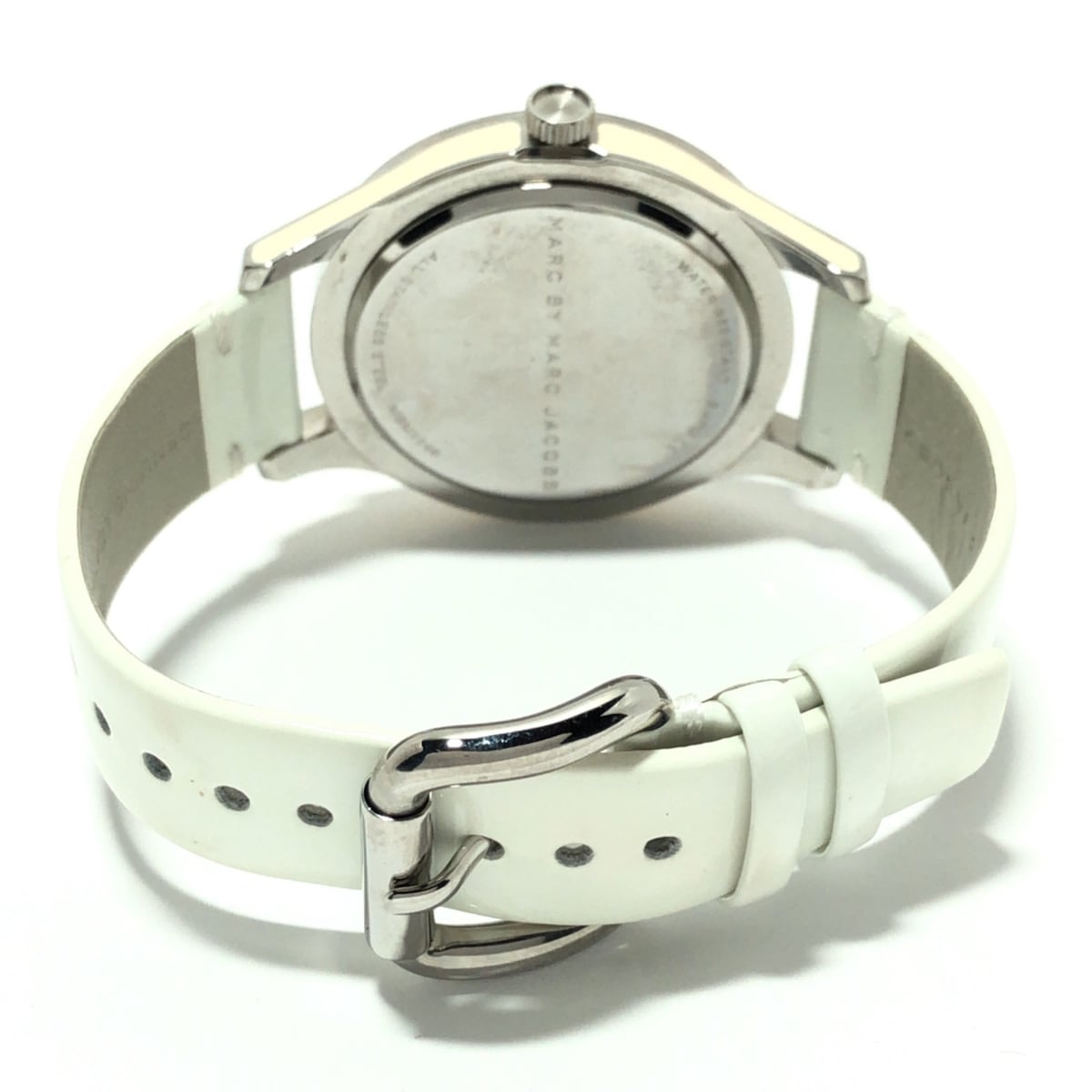  Shop Authentic Marc Jacobs Miss Marc Pirate White Dial White Leather Strap Watch for Women - MBM1146 - Luxxuri