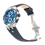  Shop Authentic Maurice Lacroix Aikon Chronograph Blue Dial Blue Leather Strap Watch For Men - AI1018-SS001-432-4 - Luxxuri