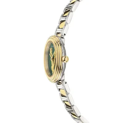  Shop Authentic Versace Virtus Quartz Green Dial Two Tone Steel Strap Watch For Women - VET300821 - Luxxuri