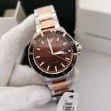  Shop Authentic Emporio Armani Diver Quartz Brown Dial Two Tone Steel Strap Watch For Men - AR11340 - Luxxuri