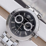  Shop Authentic Versace Aion Chronograph Black Dial Silver Steel Strap Watch for Men - VBR080017 - Luxxuri