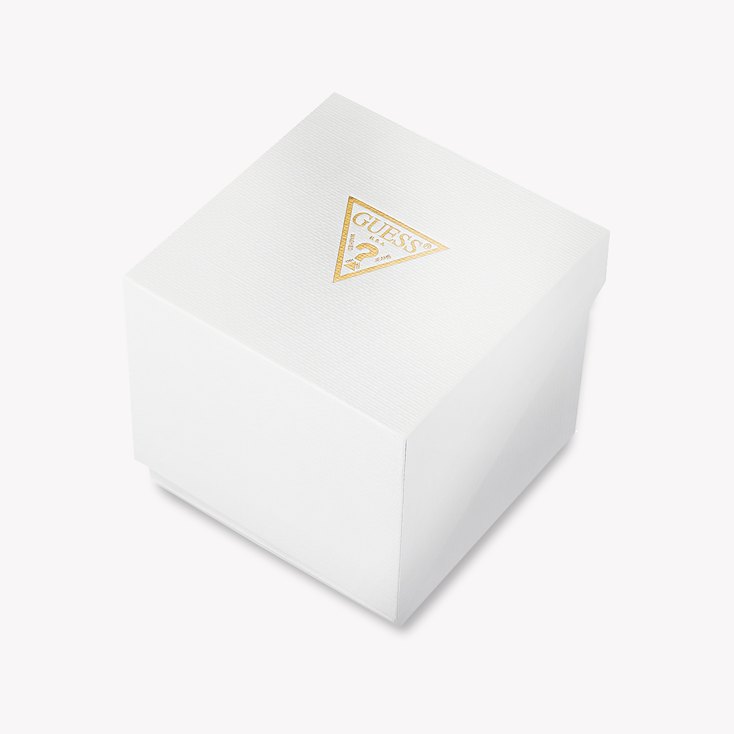 Guess Cubed Analog Silver Dial Silver Steel Strap Watch For Women - GW0606L1