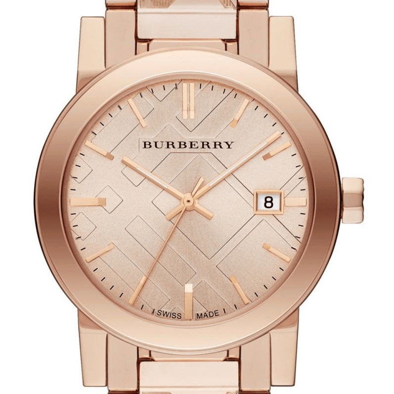  Shop Authentic Burberry The City Rose Gold Dial Rose Gold Steel Strap Watch for Women - BU9235 - Luxxuri