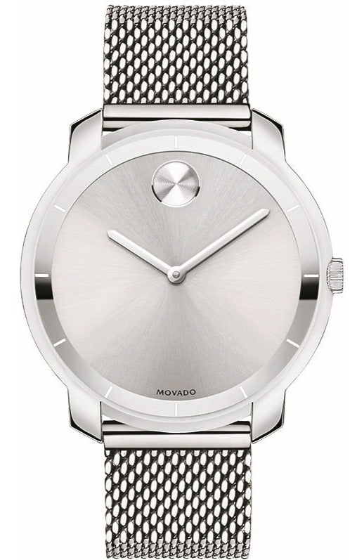  Shop Authentic Movado Bold Silver Dial Silver Mesh Bracelet Watch For Women - 3600241 - Luxxuri