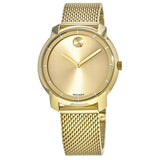 Shop Authentic Movado Bold Gold Dial Gold Mesh Bracelet Watch for Women - 3600242 - Luxxuri