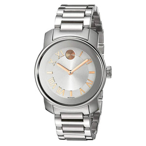  Shop Authentic Movado Bold Silver Dial Silver Steel Strap Watch for Women - 3600244 - Luxxuri