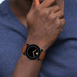  Shop Authentic Movado Bold Black Dial Brown Leather Strap Watch For Men - 3600305 - Luxxuri