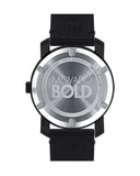  Shop Authentic Movado Bold Black Dial Black Leather Strap Watch For Men - 3600306 - Luxxuri