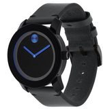  Shop Authentic Movado Bold TR90 Black Dial Black Leather Strap Watch For Men - 3600307 - Luxxuri