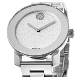  Shop Authentic Movado Bold Crystal Dot Silver Dial Silver Steel Strap Watch For Women - 3600334 - Luxxuri