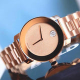  Shop Authentic Movado Bold Rose Gold Dial Rose Gold Steel Strap Watch For Women - 3600335 - Luxxuri