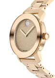  Shop Authentic Movado Bold Rose Gold Dial Rose Gold Steel Strap Watch For Women - 3600335 - Luxxuri