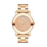  Shop Authentic Movado Bold Rose Gold Dial Rose Gold Steel Strap Watch For Women - 3600335 - Luxxuri