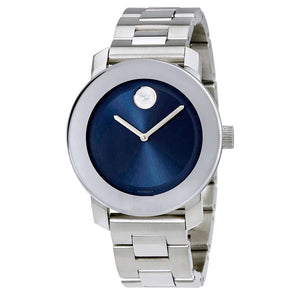  Shop Authentic Movado Bold Blue Dial Silver Steel Strap Watch for Women - 3600396 - Luxxuri