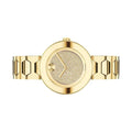 Movado Bold Crystal Gold Dial Gold Steel Strap Watch For Women - 3600492