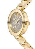 Movado Bold Crystal Gold Dial Gold Steel Strap Watch For Women - 3600492