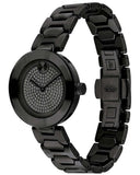  Shop Authentic Movado Bold Crystals Black Dial Black Steel Strap Watch for Women - 3600576 - Luxxuri