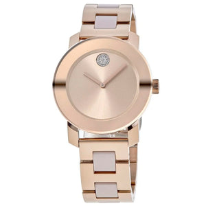  Shop Authentic Movado Bold Rose Gold Dial Two Tone Steel Strap Watch for Women - 3600639 - Luxxuri