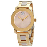  Shop Authentic Movado Bold Beige Dial Two Tone Steel Strap Watch For Women - 3600640 - Luxxuri
