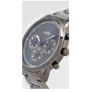  Shop Authentic Guess Hendrix Chronograph Gunmetal Dial Gunmetal Steel Strap Watch for Men - W1309G3 - Luxxuri