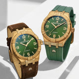  Shop Authentic Maurice Lacroix Aikon Automatic Green Dial Brown Leather Strap Watch For Men - AI6008-BRZ0B-630-M - Luxxuri