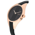  Shop Authentic Calvin Klein Rebel Black Dial Black Leather Strap Watch for Women - K8P236C1 - Luxxuri