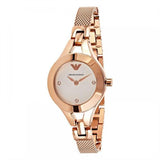  Shop Authentic Emporio Armani Chiara Silver Dial Rose Gold Steel Strap Watch For Women - AR7362 - Luxxuri