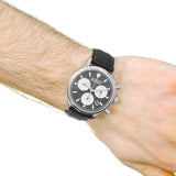  Shop Authentic Movado Heritage Chronograph Black Dial Black Leather Strap Watch for Men - 3650005 - Luxxuri