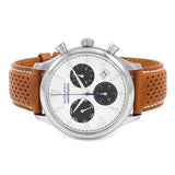  Shop Authentic Movado Heritage Calendoplan Chronograph White Dial Brown Leather Strap Watch for Men - 3650008 - Luxxuri