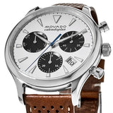 Shop Authentic Movado Heritage Calendoplan Chronograph White Dial Brown Leather Strap Watch for Men - 3650008 - Luxxuri
