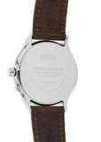  Shop Authentic Movado Heritage Moonphase Blue Dial Brown Leather Strap Watch For Women - 3650009 - Luxxuri