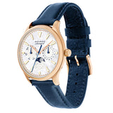  Shop Authentic Movado Heritage Celestograf White Mother of Pearl Dial Blue Leather Strap Watch For Women - 3650011 - Luxxuri