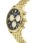 Movado Heritage Calendoplan Blue Dial Gold Steel Strap Watch for Men - 3650015