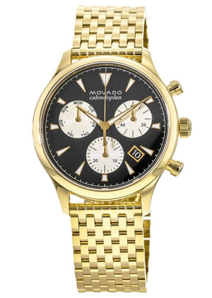  Shop Authentic Movado Heritage Calendoplan Blue Dial Gold Steel Strap Watch for Men - 3650015 - Luxxuri