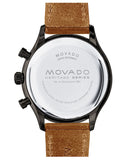  Shop Authentic Movado Heritage Calendoplan Chronograph Black Dial Brown Leather Strap Watch for Men - 3650022 - Luxxuri