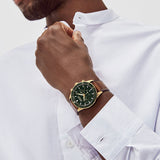  Shop Authentic Movado Heritage Chronograph Green Dial Brown Leather Strap Watch For Men - 3650062 - Luxxuri