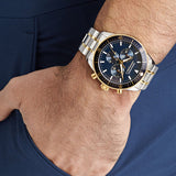 Shop Authentic Movado Heritage Calendoplan Chronograph Blue Dial Two Tone Steel Strap Watch For Men - 3650126 - Luxxuri