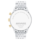  Shop Authentic Movado Heritage Calendoplan Chronograph Black Dial Silver Steel Strap Watch for Men - 3650014 - Luxxuri