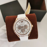  Shop Authentic Michael Kors Oversized Sport Quartz White Dial White Rubber Strap Watch For Women - MK6945 - Luxxuri