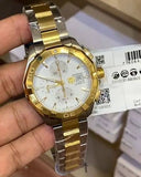  Shop Authentic Tag Heuer Aquaracer Caliber 16 Automatic White Dial Two Tone Steel Strap Watch for Men - CAY2121.BB0923 - Luxxuri