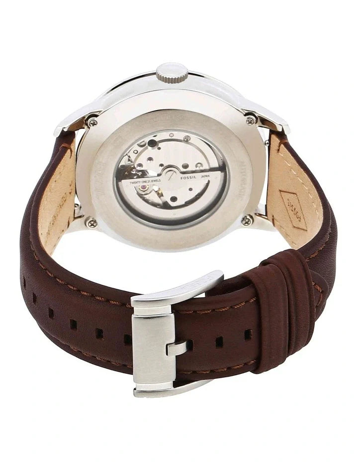  Shop Authentic Fossil Townsman Automatic Black Dial Brown Leather Strap Watch for Men - ME3061 - Luxxuri
