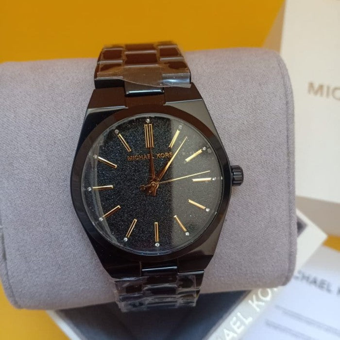  Shop Authentic Michael Kors Channing Quartz Black Dial Black Steel Strap Watch For Women - MK6625 - Luxxuri