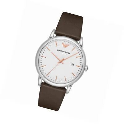  Shop Authentic Emporio Armani Herren White Dial Brown Leather Strap Watch For Men - AR11103 - Luxxuri