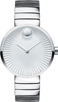 Movado Edge Silver Dial Silver Steel Strap Watch for Women - 3680012