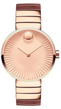 Movado Edge Rose Gold Dial Rose Gold Steel Strap Watch for Women - 3680013