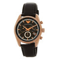  Shop Authentic Emporio Armani Chronograph Gray Dial Brown Leather Strap Watch For Men - AR6043 - Luxxuri