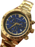  Shop Authentic Versace Classic Chronograph Quartz Blue Dial Gold Steel Strap Watch For Men - VEV700619 - Luxxuri