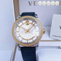  Shop Authentic Versace Viamond Quartz White Dial Blue Leather Strap Watch For Men - VEPO00120 - Luxxuri