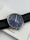  Shop Authentic Calvin Klein High Noon Quartz Blue Dial Black Leather Strap Watch for Men - K8M211CN - Luxxuri