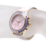  Shop Authentic Swarovski Octea Lux Chrono Pink Dial Pink Leather Strap Watch for Women - 5452501 - Luxxuri